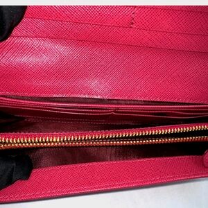 Pink Prada Safiano Leather Wallet